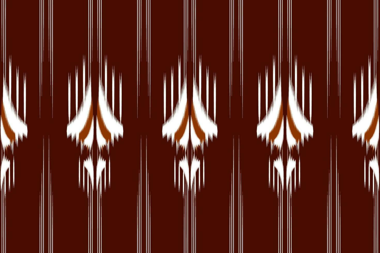 Beautiful ikat art. Ethnic Seamless pattern in tribal, folk embroidery, and abstract art. Aztec geometric chevron ornament print. Design for carpet, wallpaper, clothing, wrapping, fabric. vector