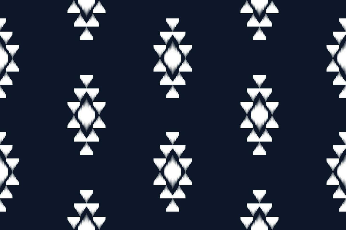 Seamless pattern in tribal style. Folk embroidery and mexican style on blue background, geometric aztec art print for rugs, wallpapers, clothing, shawls, fabrics, textiles. vector