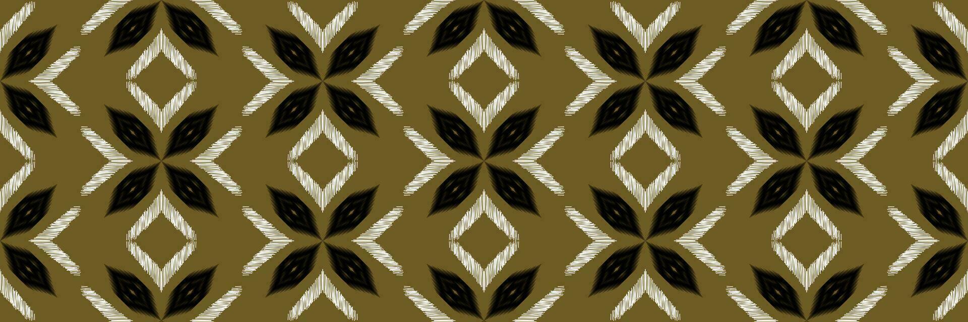 Seamless pattern, traditional ethnic pattern on brown background, Aztec abstract vector pattern