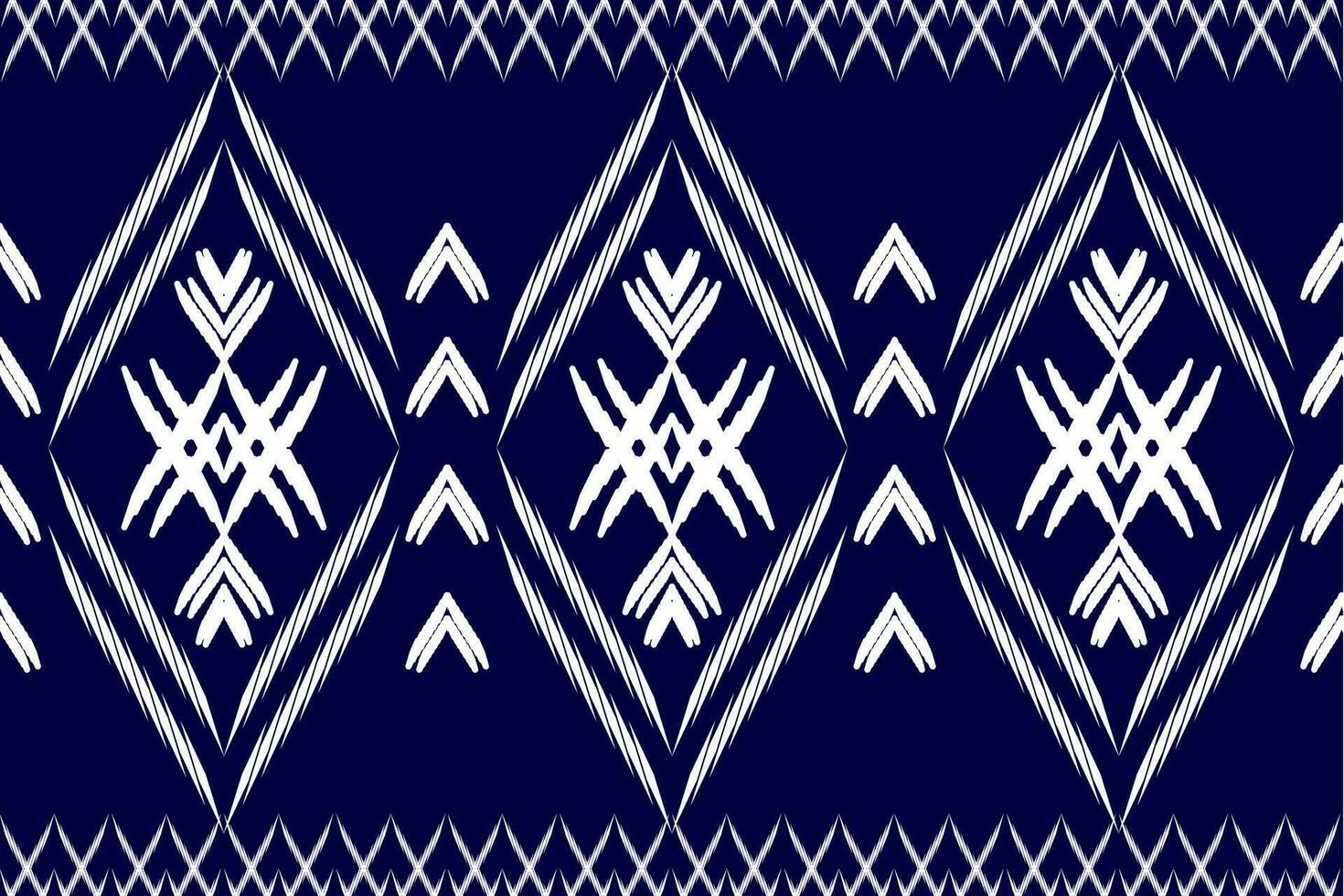 Seamless Ikat pattern repeating handmade textile design. Vintage style. Aztec ethnic pattern, embroidery, abstract, vector, design illustration for texture, fabric, print. vector