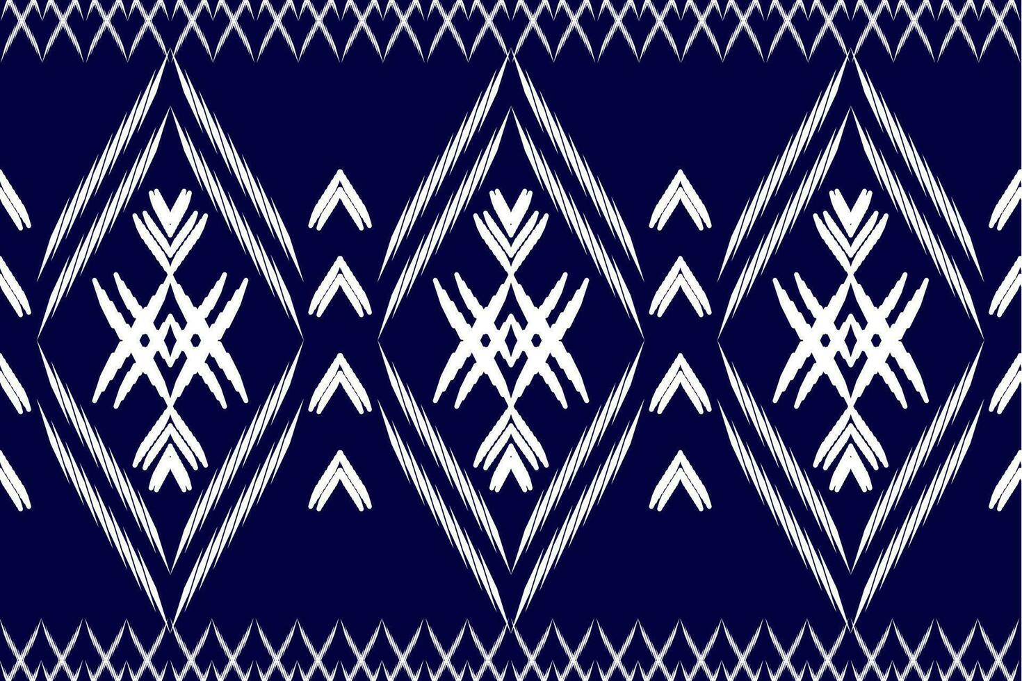 Seamless Ikat pattern repeating handmade textile design. Vintage style. Aztec ethnic pattern, embroidery, abstract, vector, design illustration for texture, fabric, print. vector