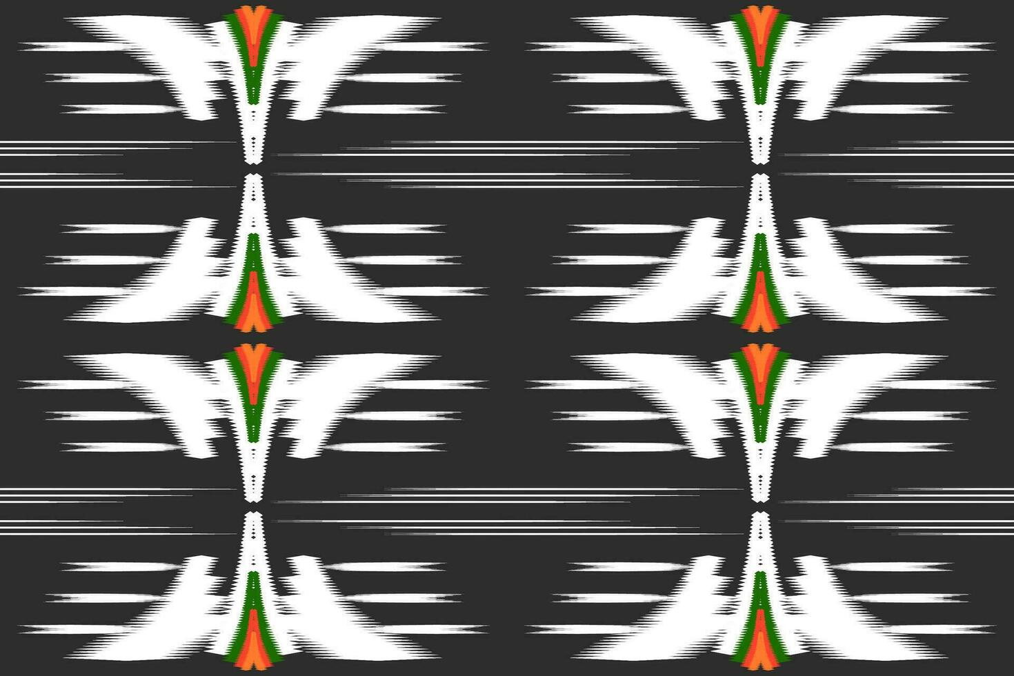 sin costura modelo de ikat cachemir, tradicional sin costura patrón, negro antecedentes. azteca estilo, resumen bordado, vector diseño para impresión tela textura.