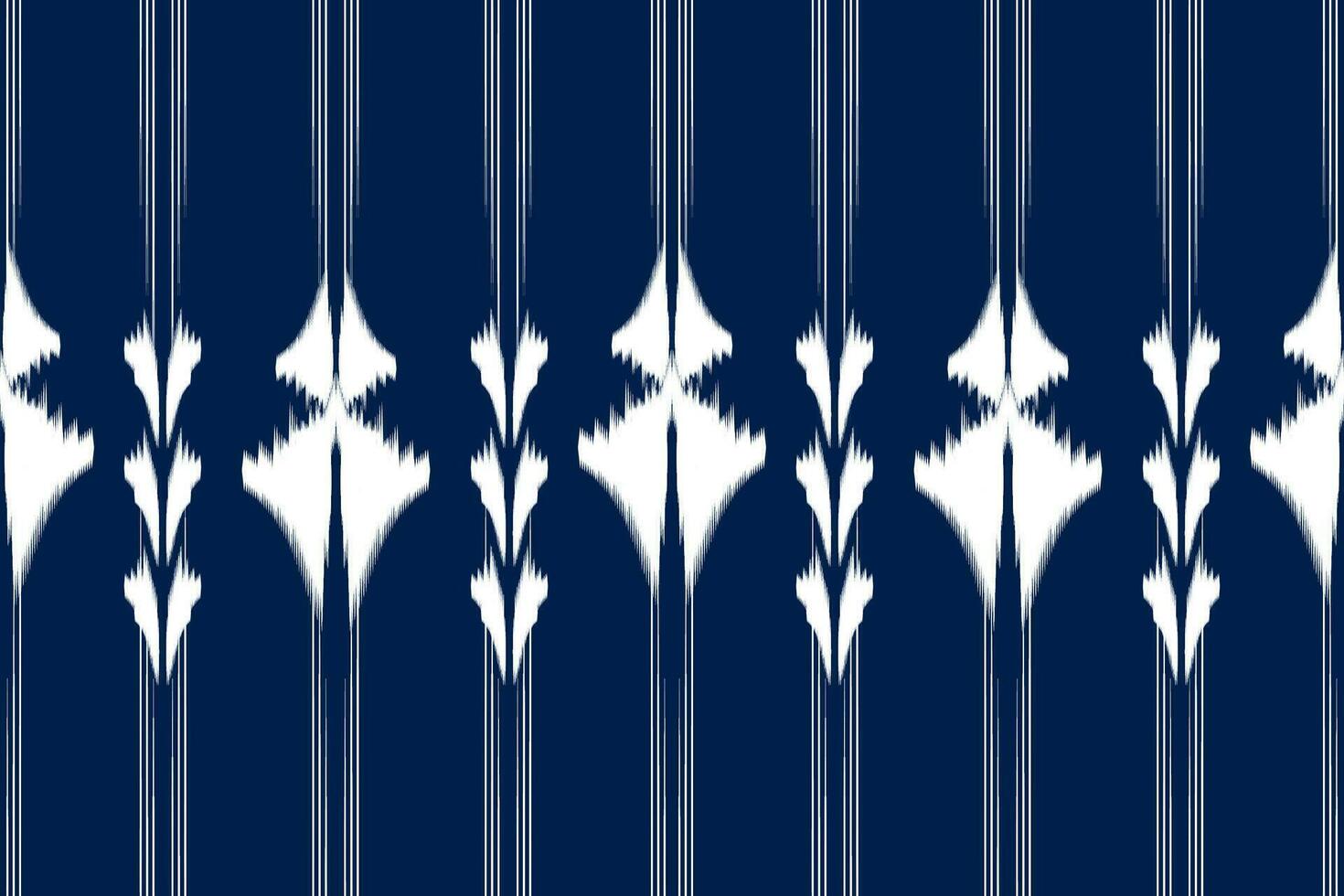 Seamless pattern of Ikat Paisley, traditional seamless pattern, dark blue background, Aztec style, embroidery, abstract, vector, design illustration for texture, fabric, print. vector