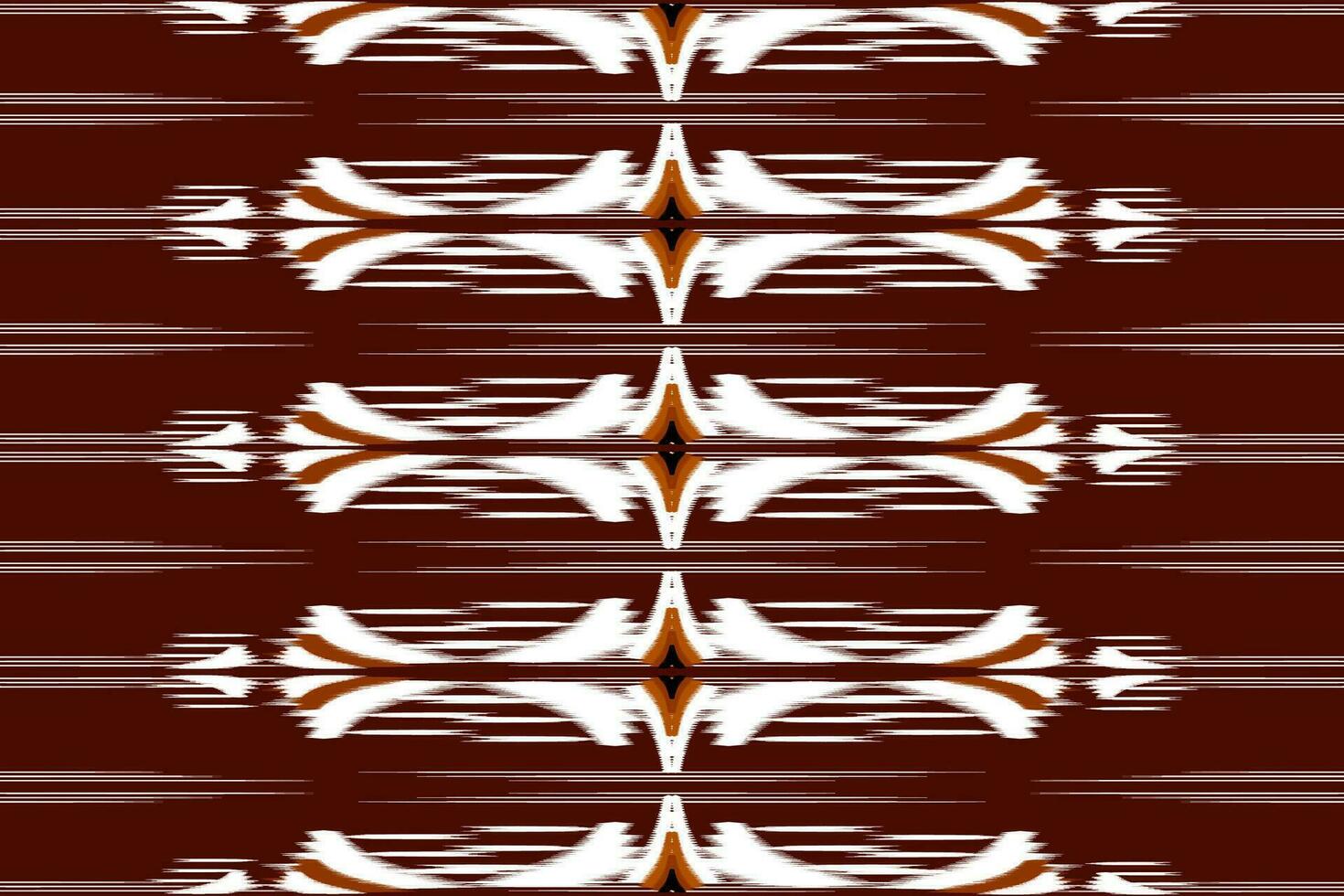 Beautiful ikat art. Ethnic Seamless pattern in tribal, folk embroidery, and abstract art. Aztec geometric chevron ornament print. Design for carpet, wallpaper, clothing, wrapping, fabric. vector