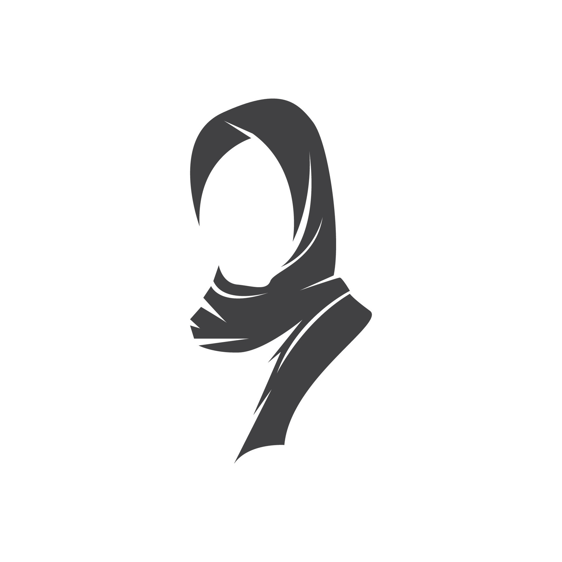 Hijab Woman Silhouette Icon And Symbol 28539440 Vector Art at Vecteezy