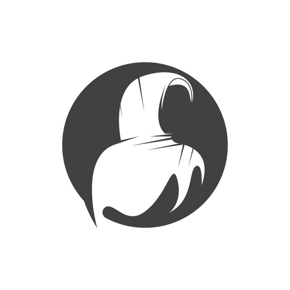 Hijab Woman Silhouette Icon And Symbol vector