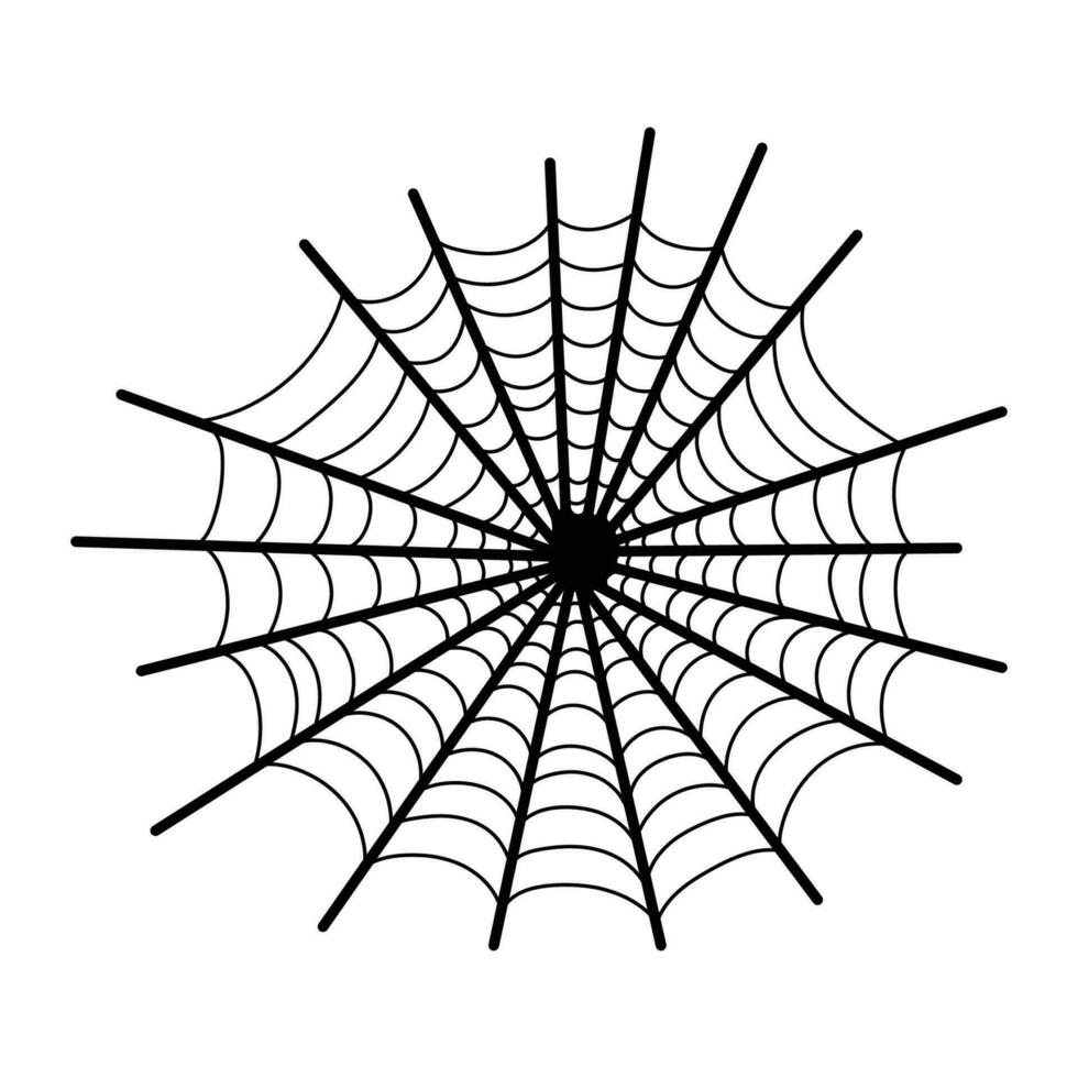 Spider web icon, cobweb silhouette. Halloween symbol, hanging web sign, spiderweb, spider web trap vector icon isolated