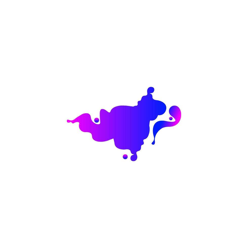 un púrpura y azul logo con un pregunta marca vector