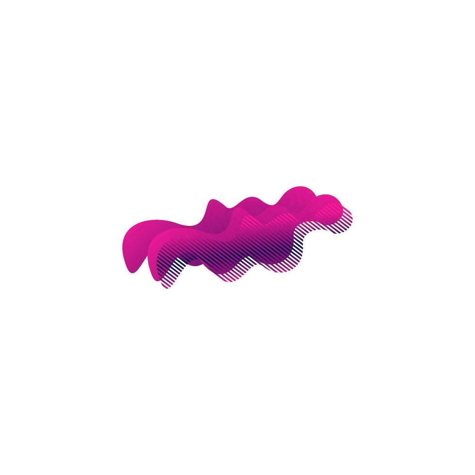 a pink wave is shown on a white background vector