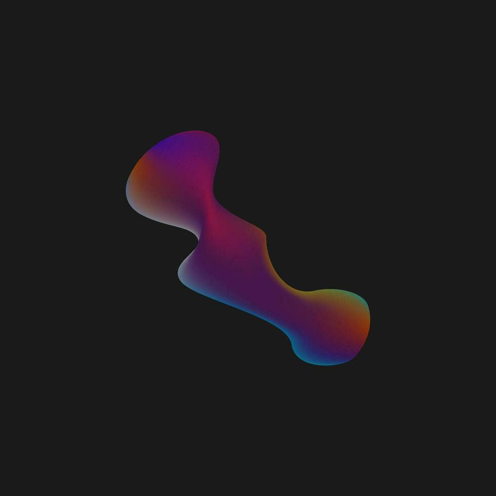 a rainbow colored wave on a black background vector