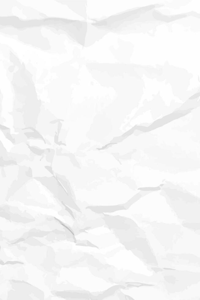 White clean crumpled paper vector