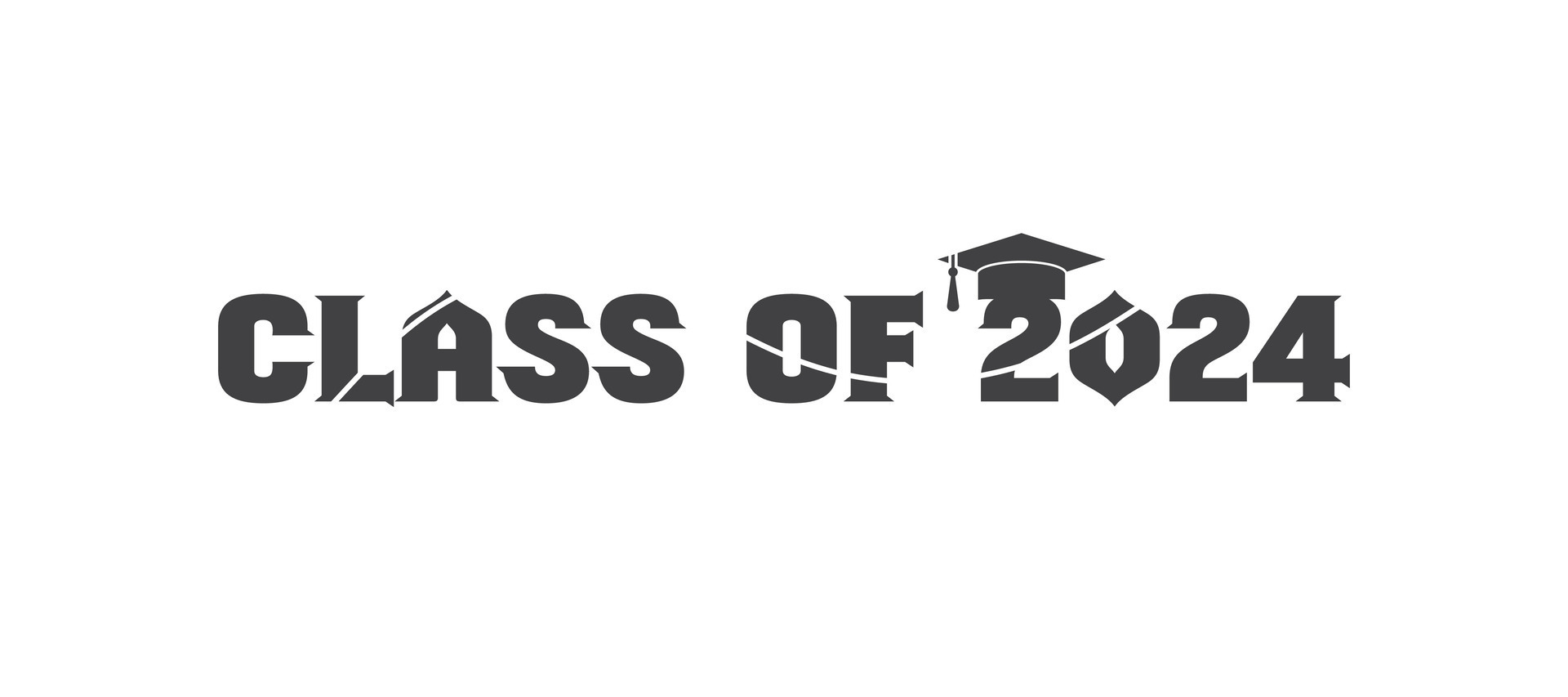 Stylized calligraphic inscription Class of 2024 28539593 Vector Art at