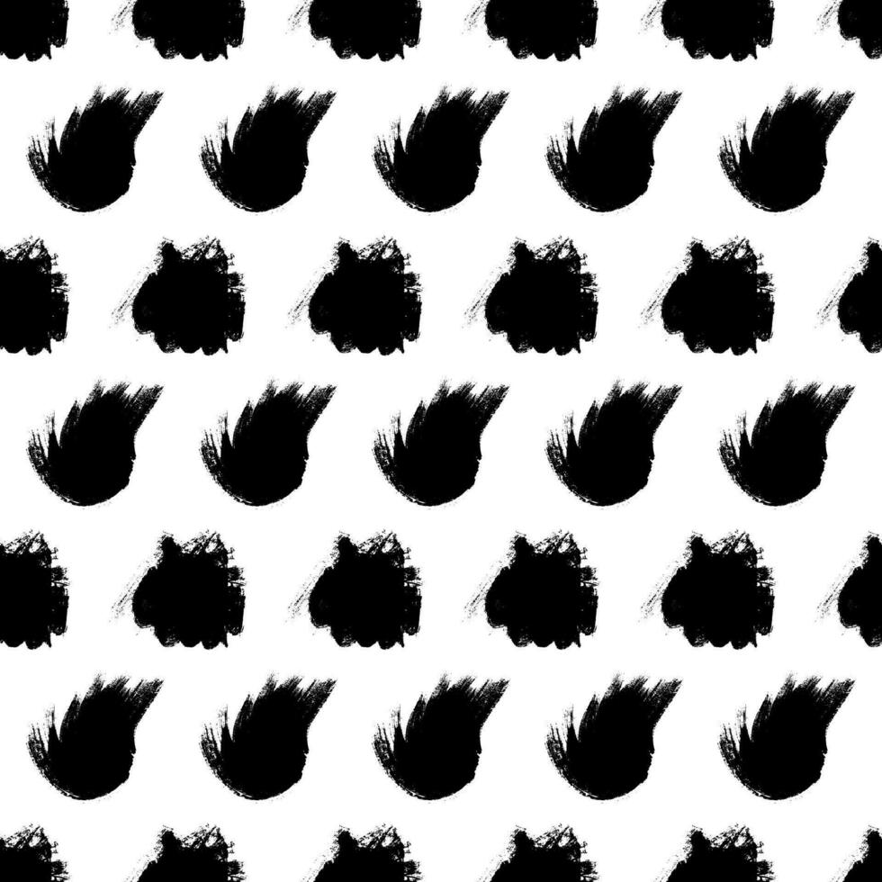 Seamless pattern with black brushstrokes vector