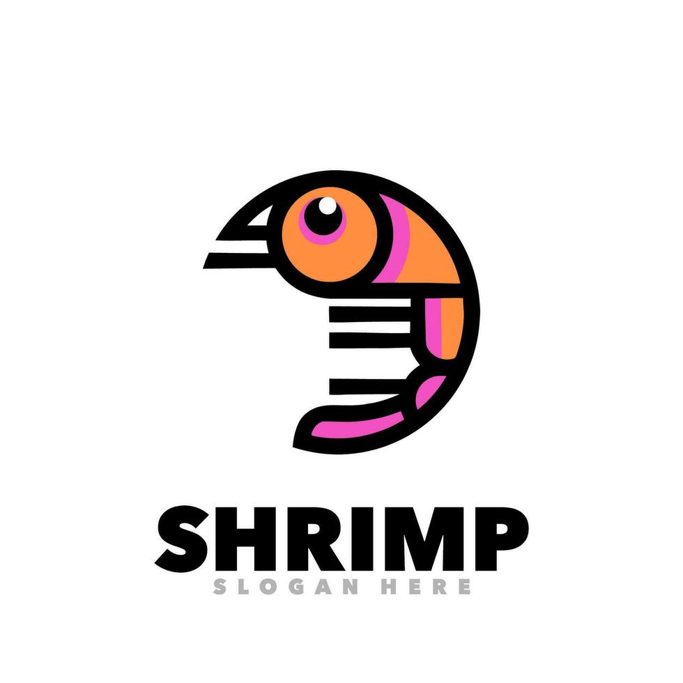 Shrimp design logo vector