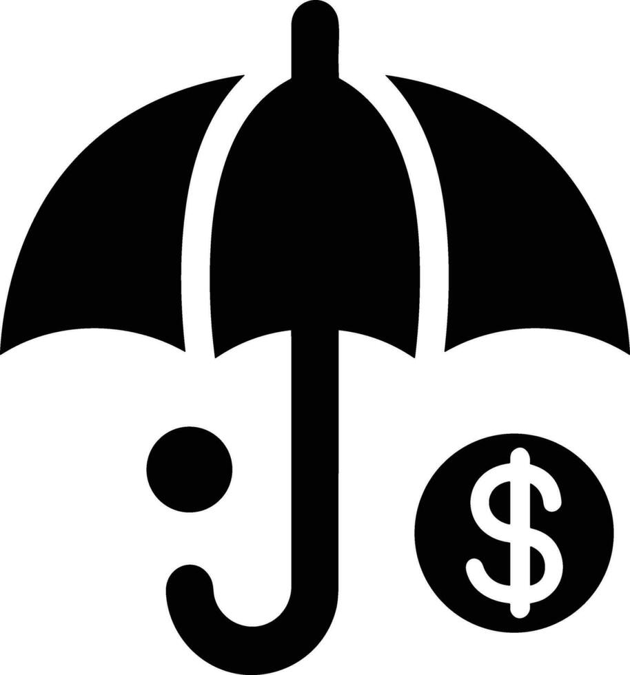 Umbrella protection icon symbol vector image. Illustration of the safety protect umbrella security design image