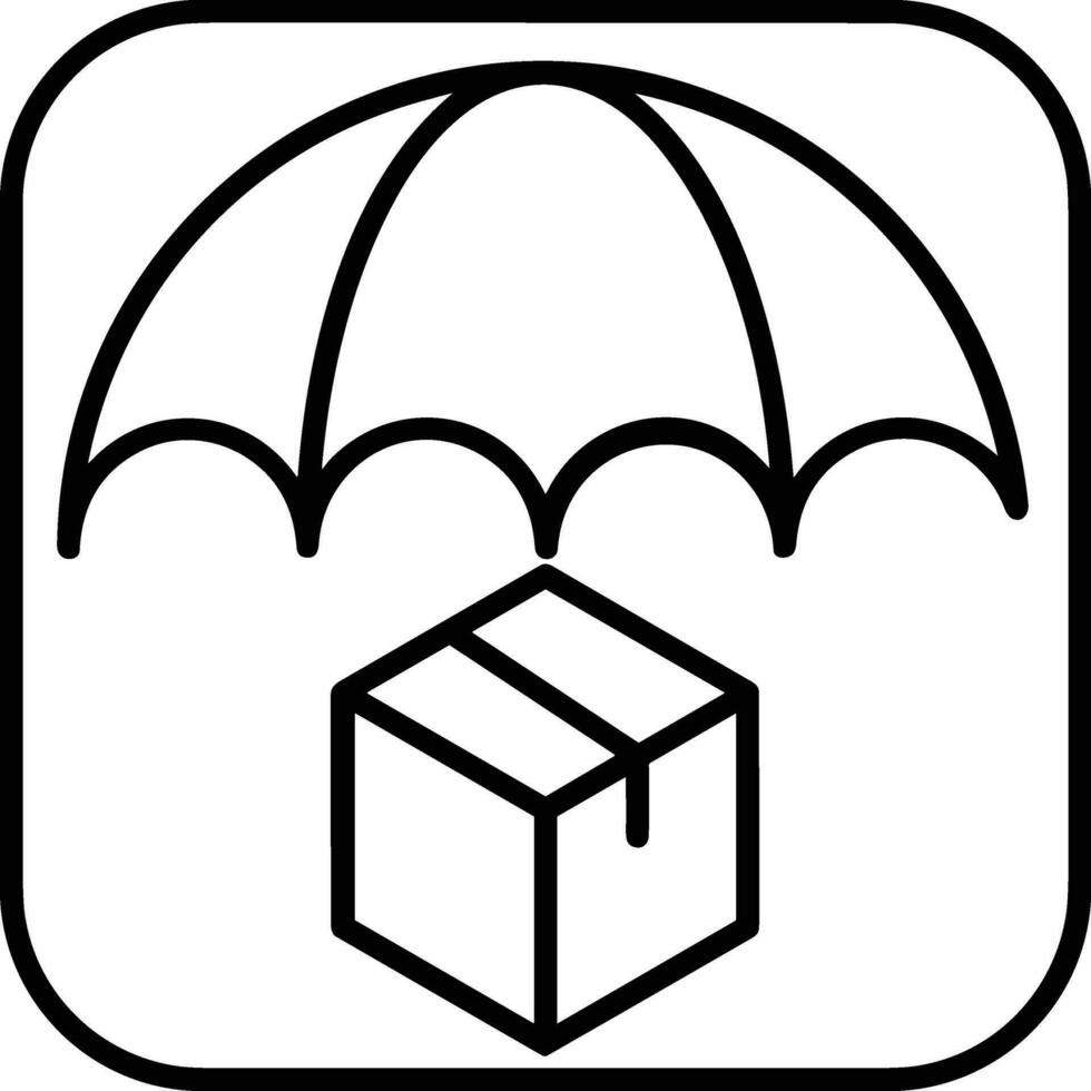 Umbrella protection icon symbol vector image. Illustration of the