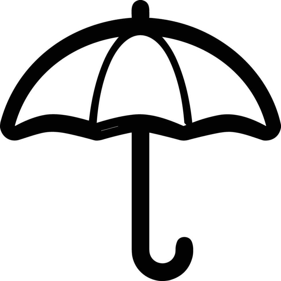 Umbrella protection icon symbol vector image. Illustration of the safety protect umbrella security design image