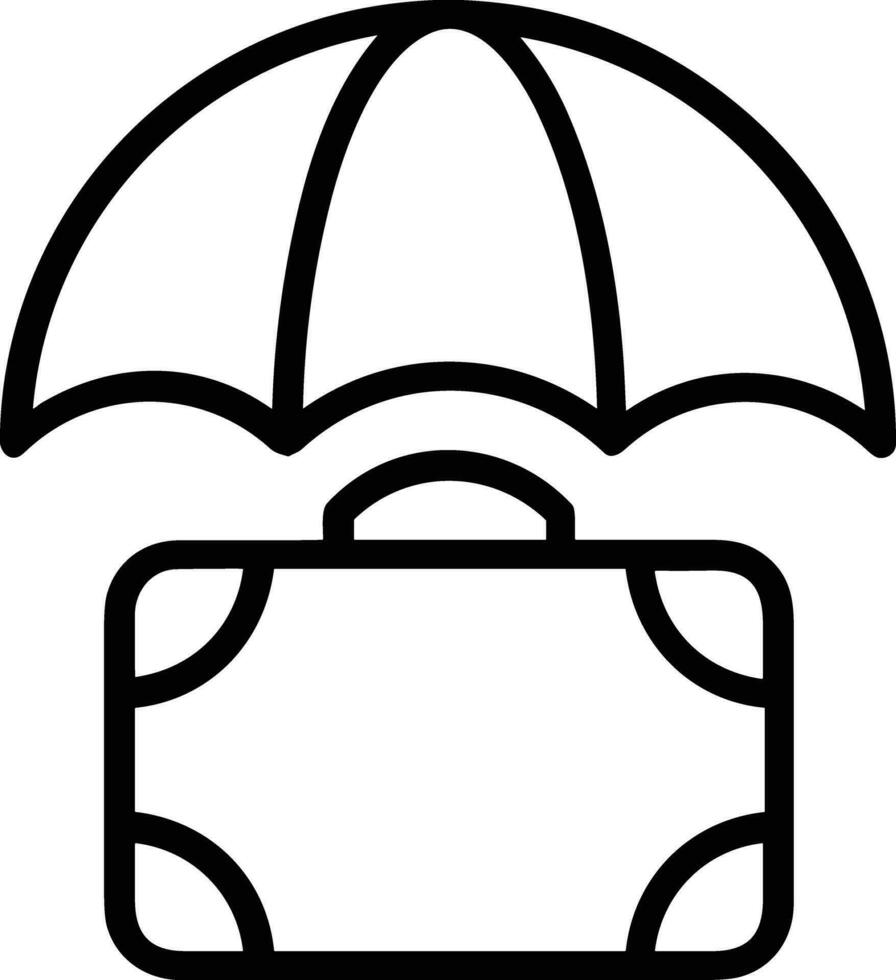 Umbrella protection icon symbol vector image. Illustration of the safety protect umbrella security design image