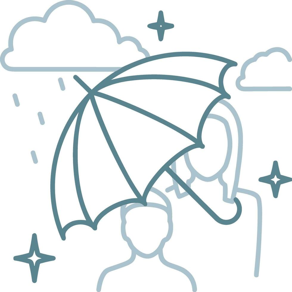 Umbrella protection icon symbol vector image. Illustration of the safety protect umbrella security design image