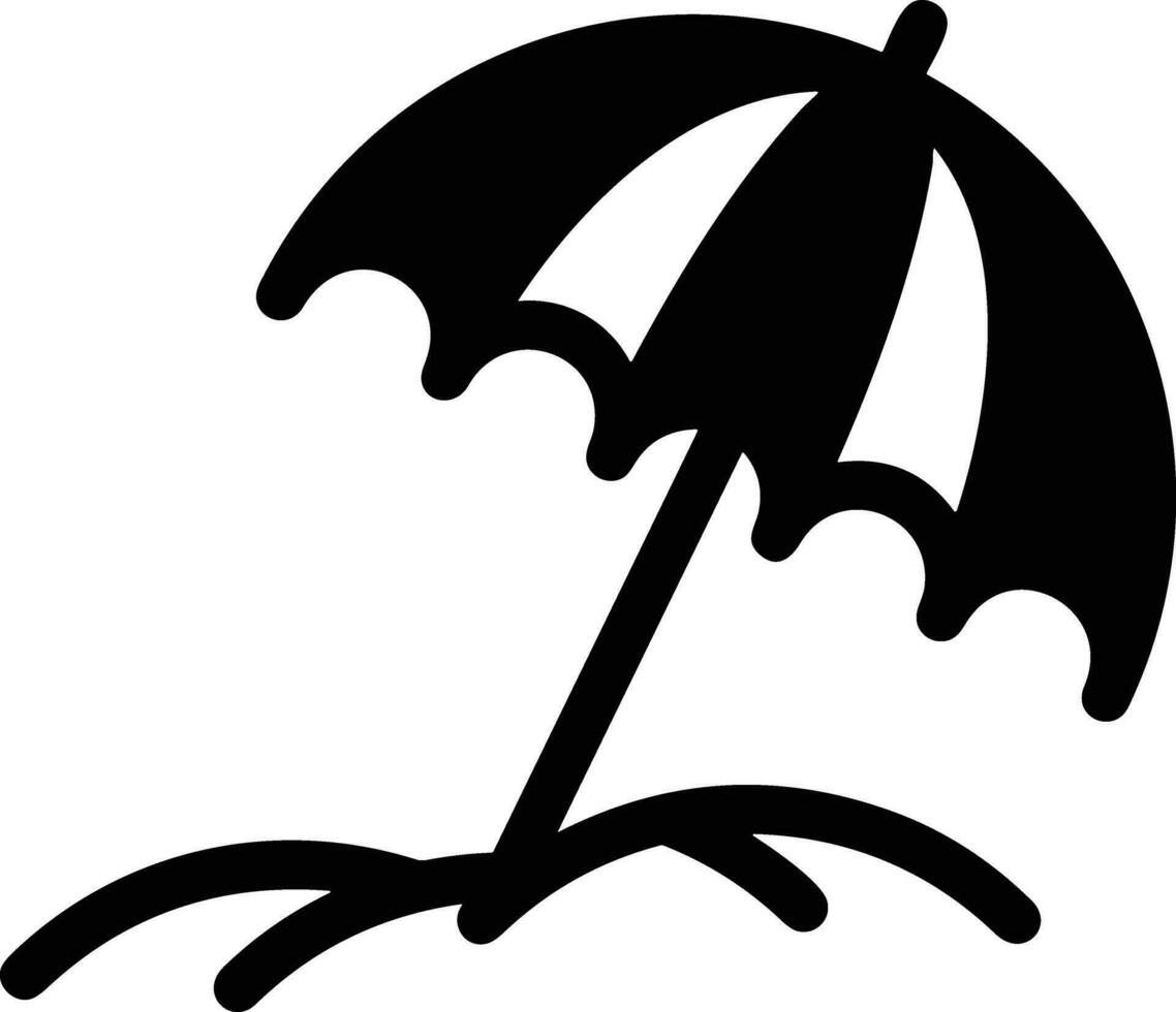 Umbrella protection icon symbol vector image. Illustration of the safety protect umbrella security design image