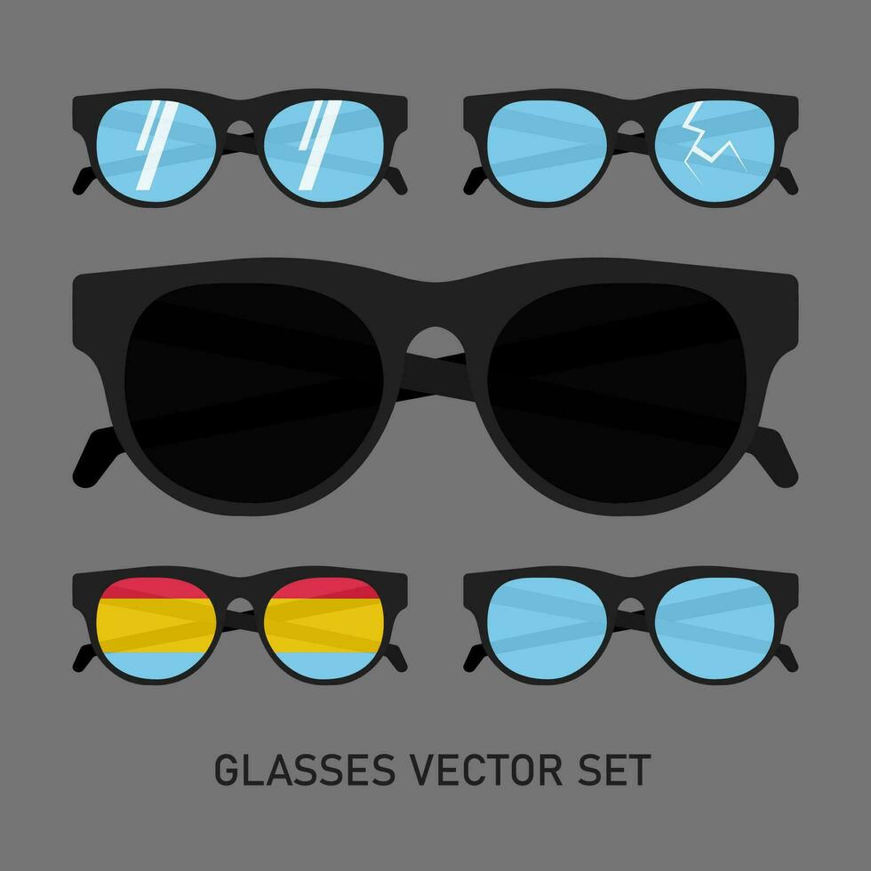 lentes vector conjunto colección