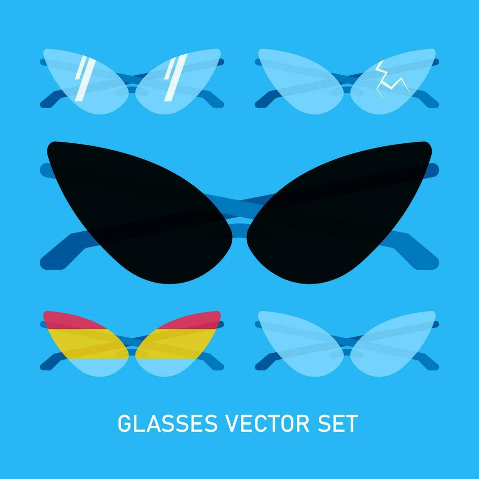 lentes vector conjunto colección