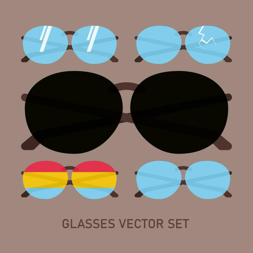 lentes vector conjunto colección