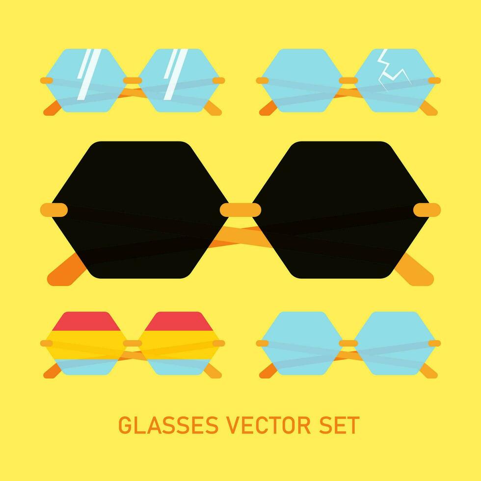 lentes vector conjunto colección