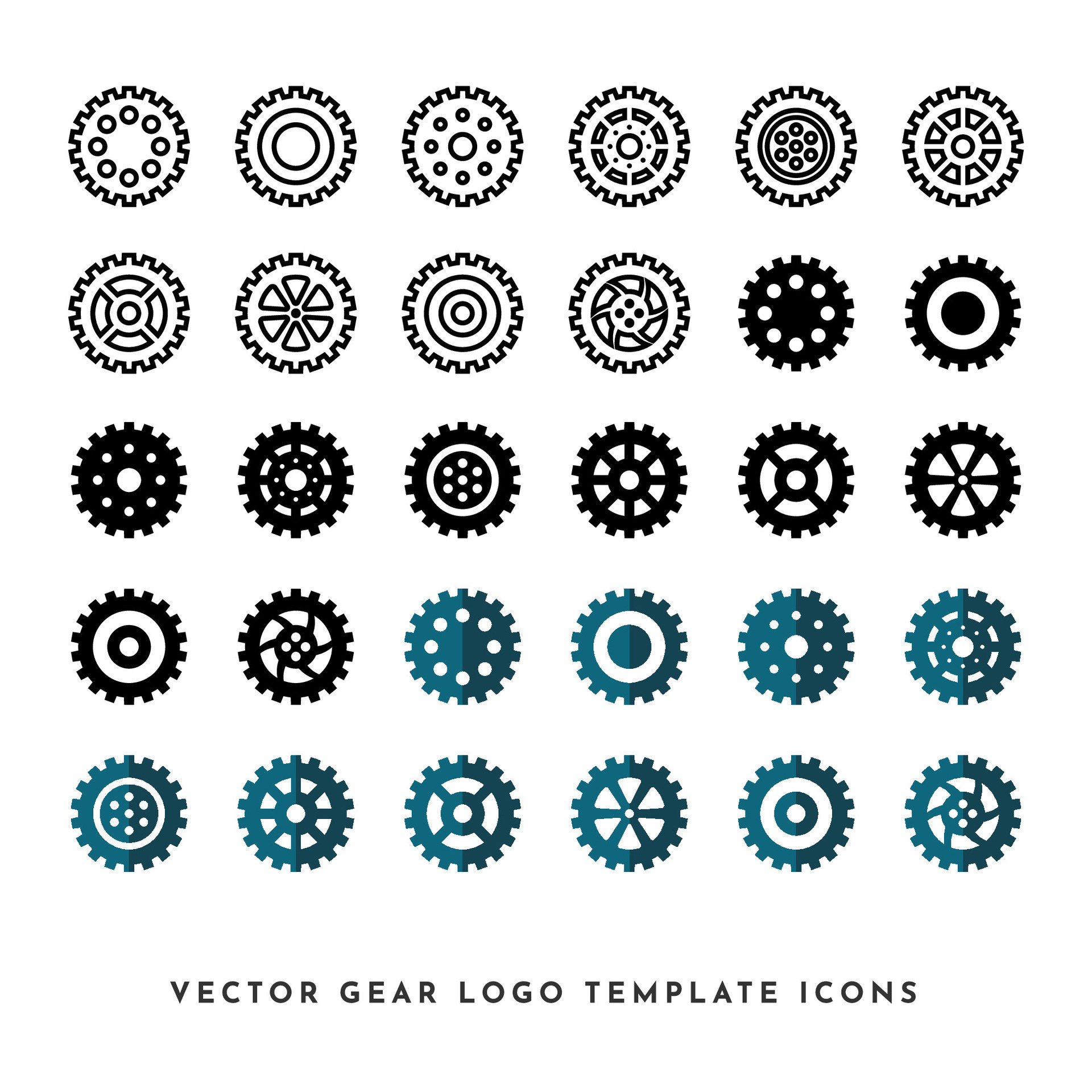 Vector Gear Icon Collection 28540084 Vector Art at Vecteezy