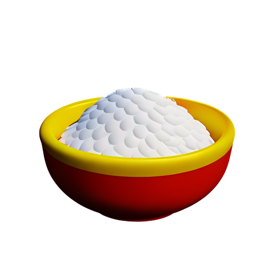 riz 3d le rendu icône illustration png