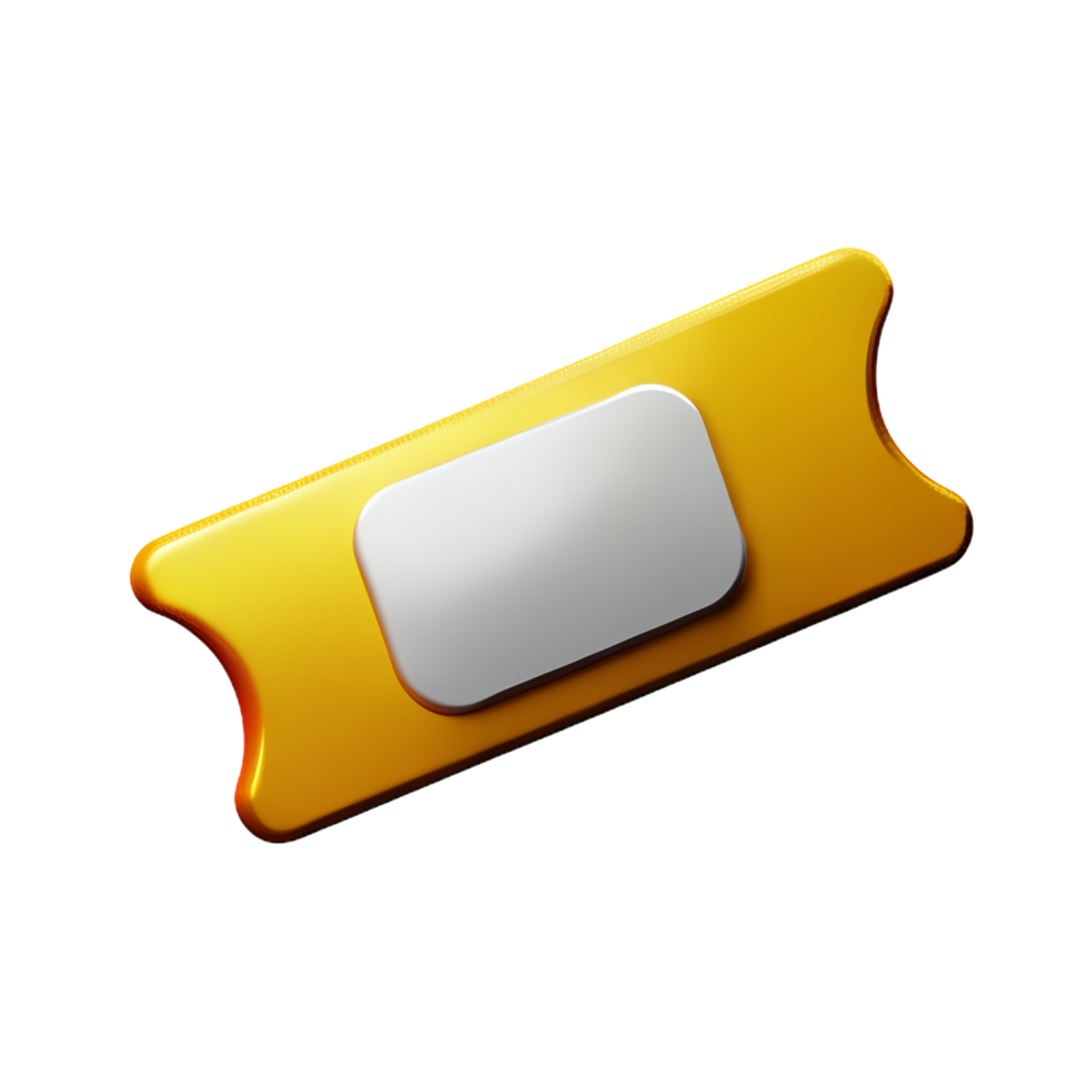 ticket 3d rendering icon illustration png