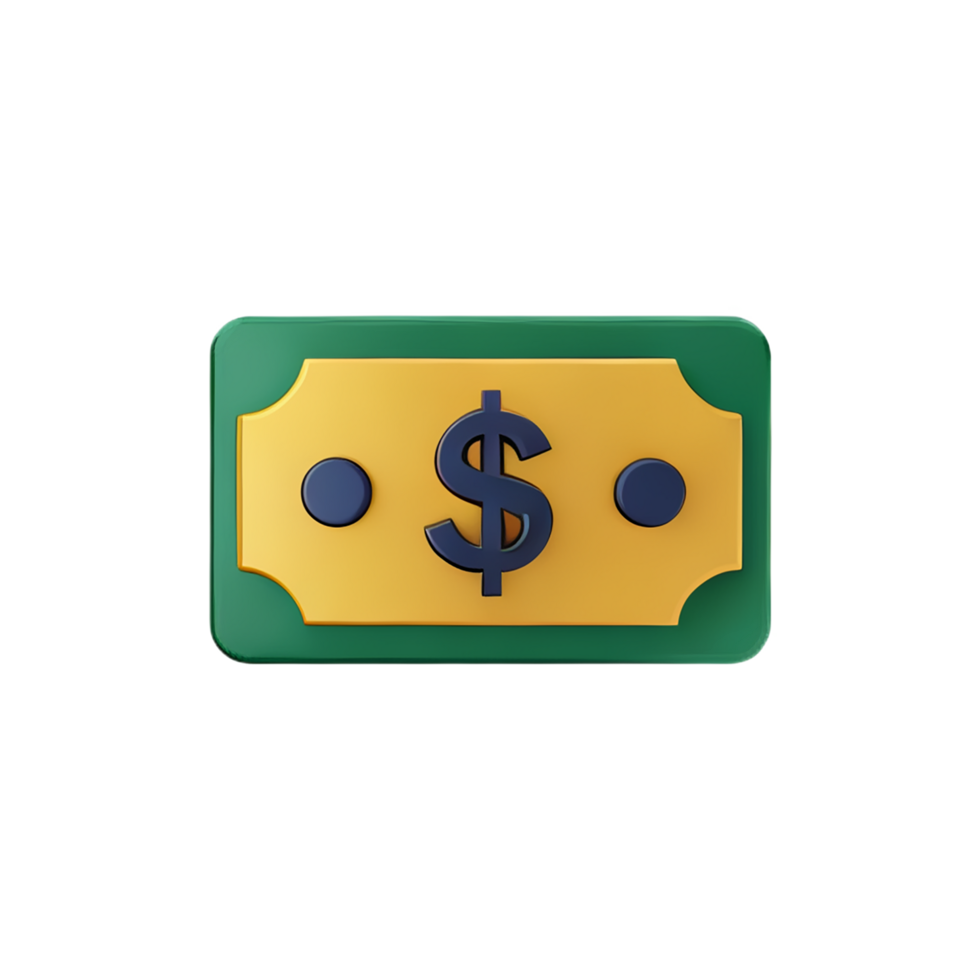 dólar 3d representación icono ilustración png