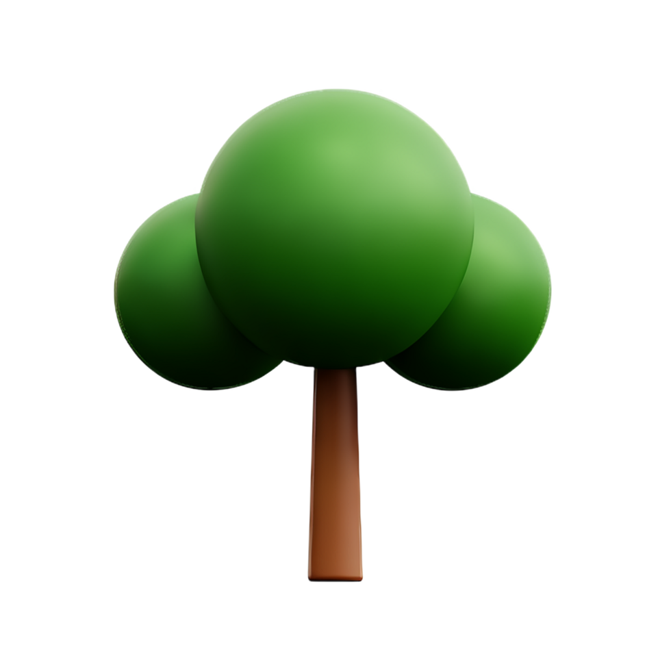Tree 3d icon illustration png