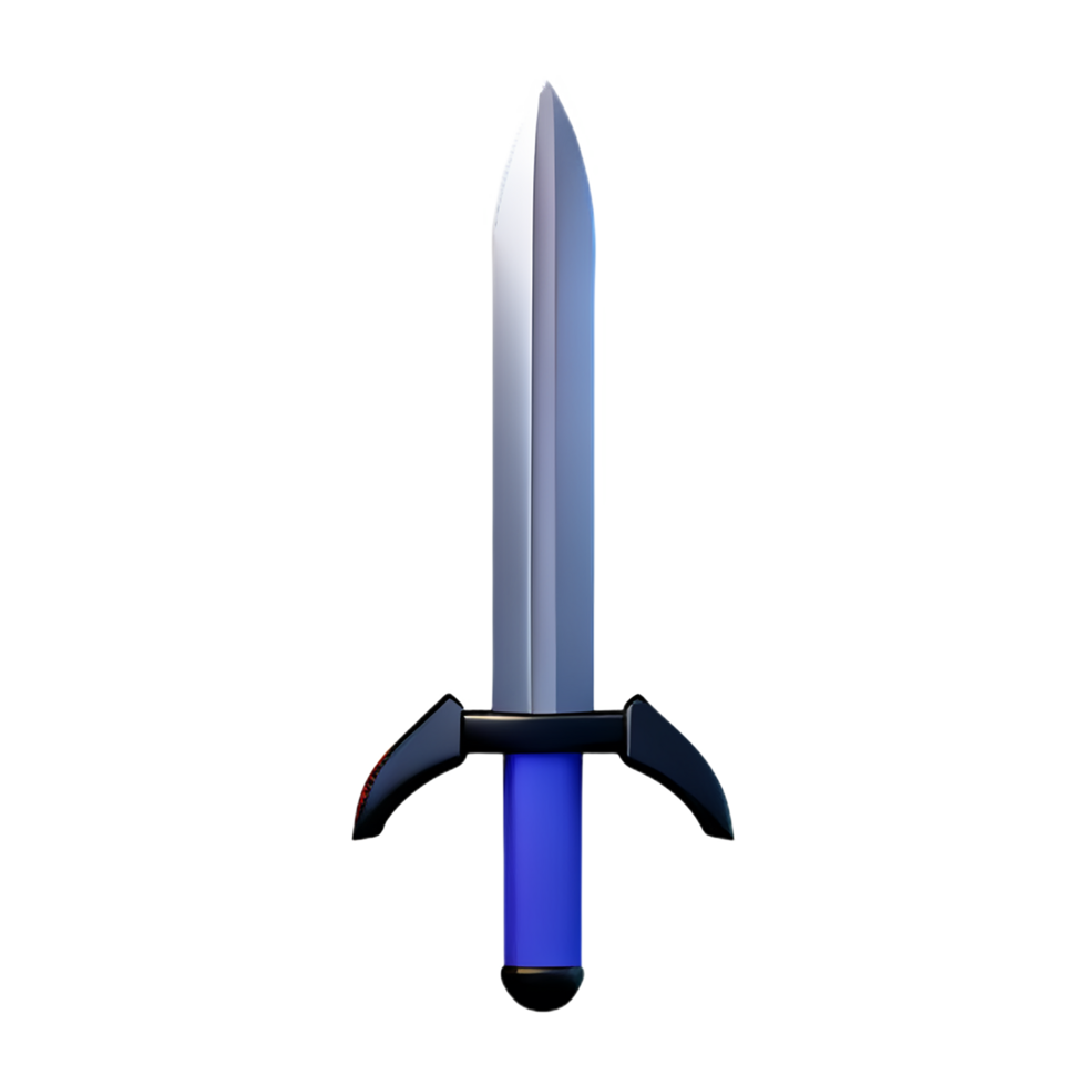 sword 3d rendering icon illustration png