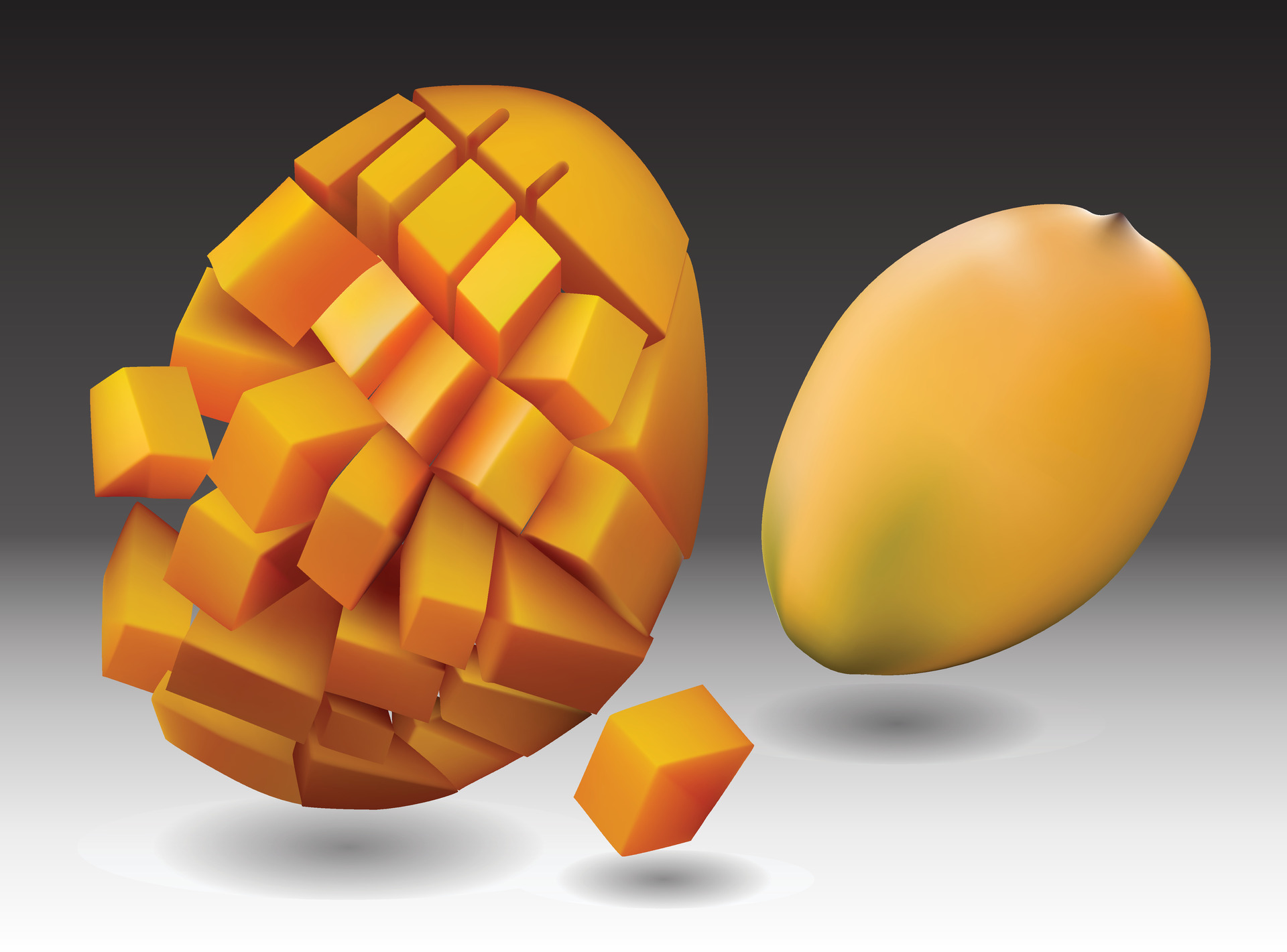 sliced-yellow-mango-vector-ripe-fruit-3d-design-tropical-fruit-object