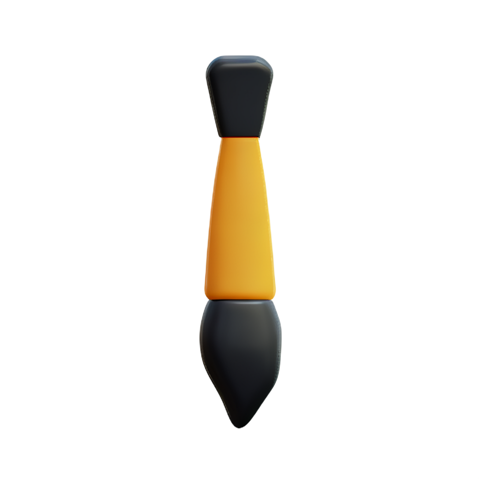 paint brush 3d rendering icon illustration png