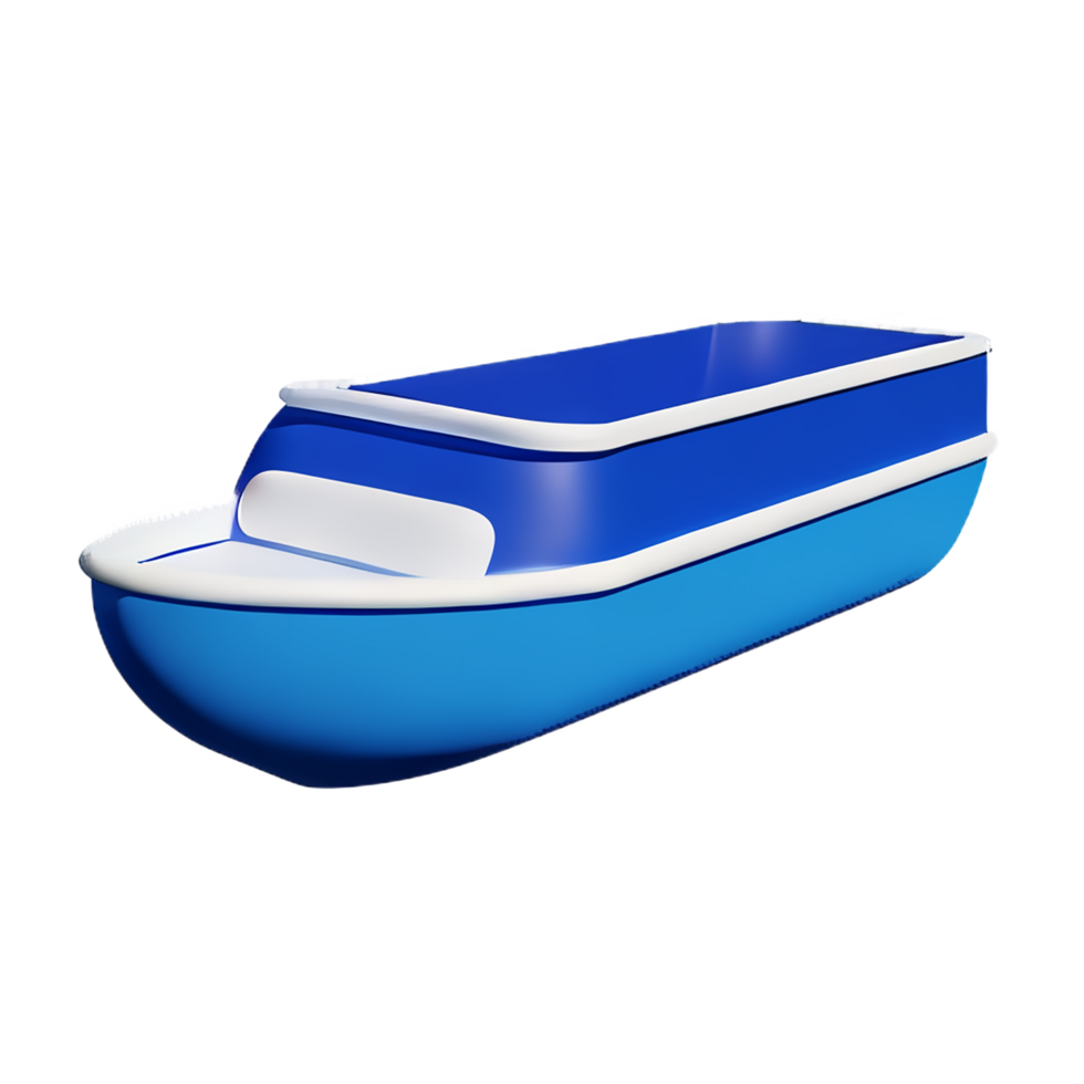 boat 3d rendering icon illustration png