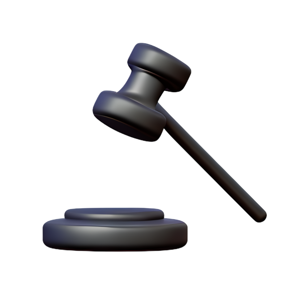law 3d rendering icon illustration png