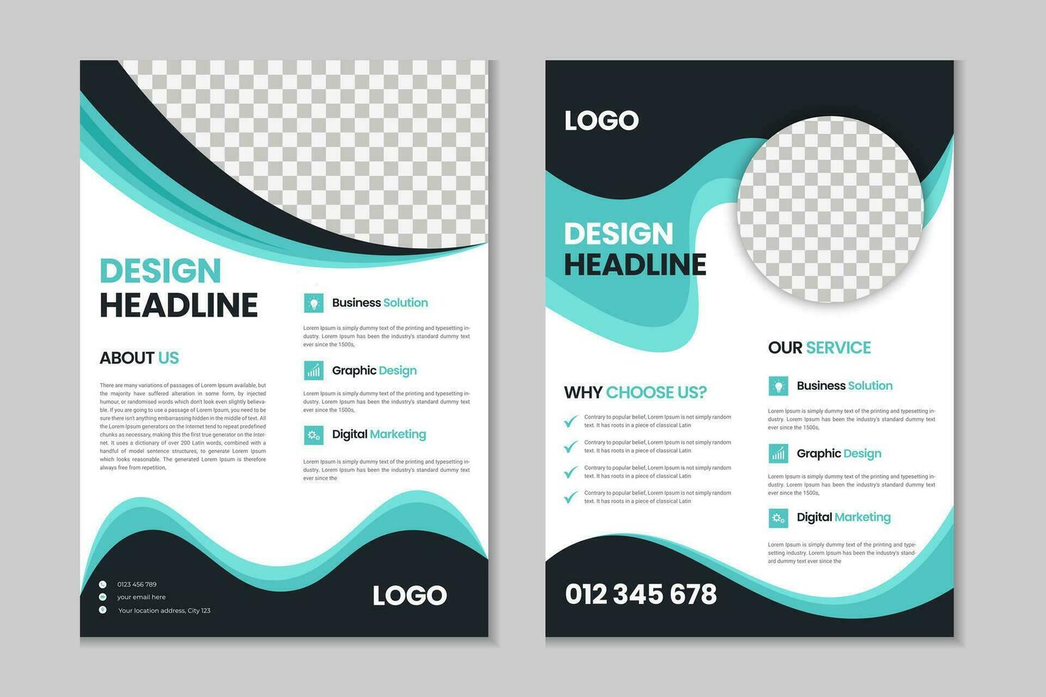 Corporate book cover design, flyer template design, business brochure, design elements, annual report, portfolio, magazine, poster, modern presentation, a4 size banner template design vector