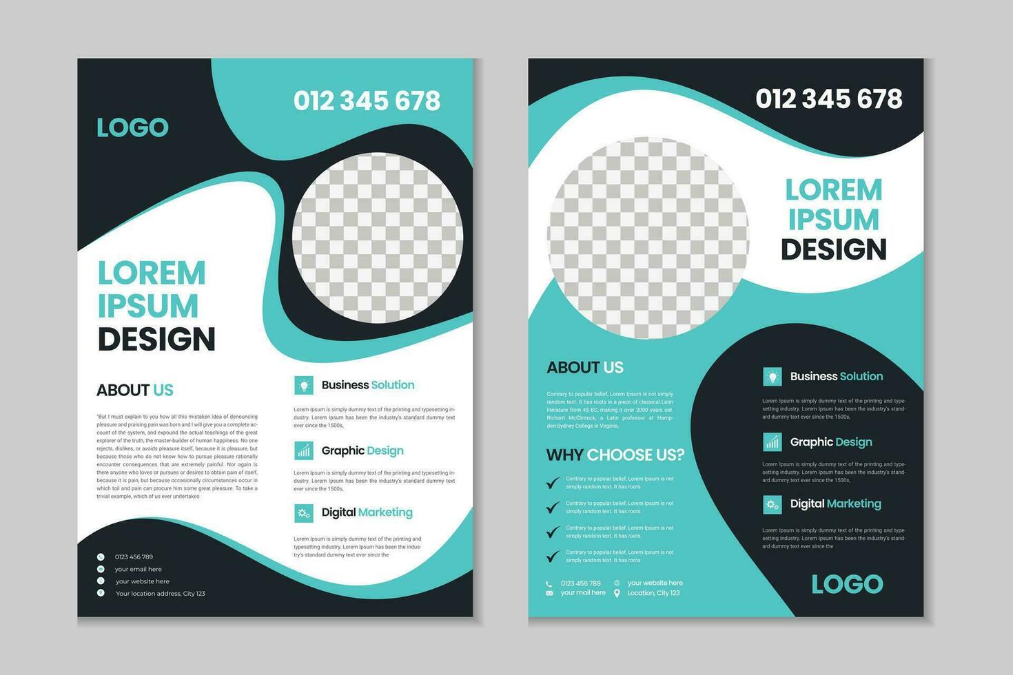 Corporate book cover design, flyer template design, business brochure, design elements, annual report, portfolio, magazine, poster, modern presentation, a4 size banner template design vector