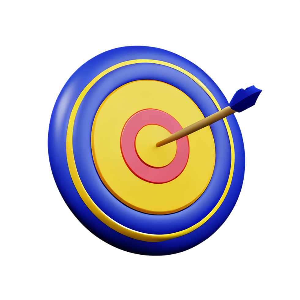 target 3d rendering icon illustration png