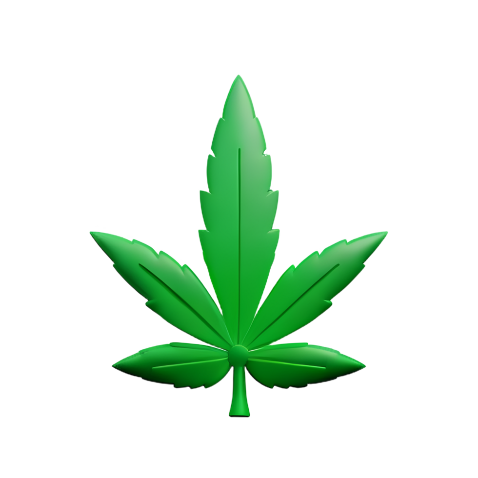 cannabis 3d rendering icon illustration png
