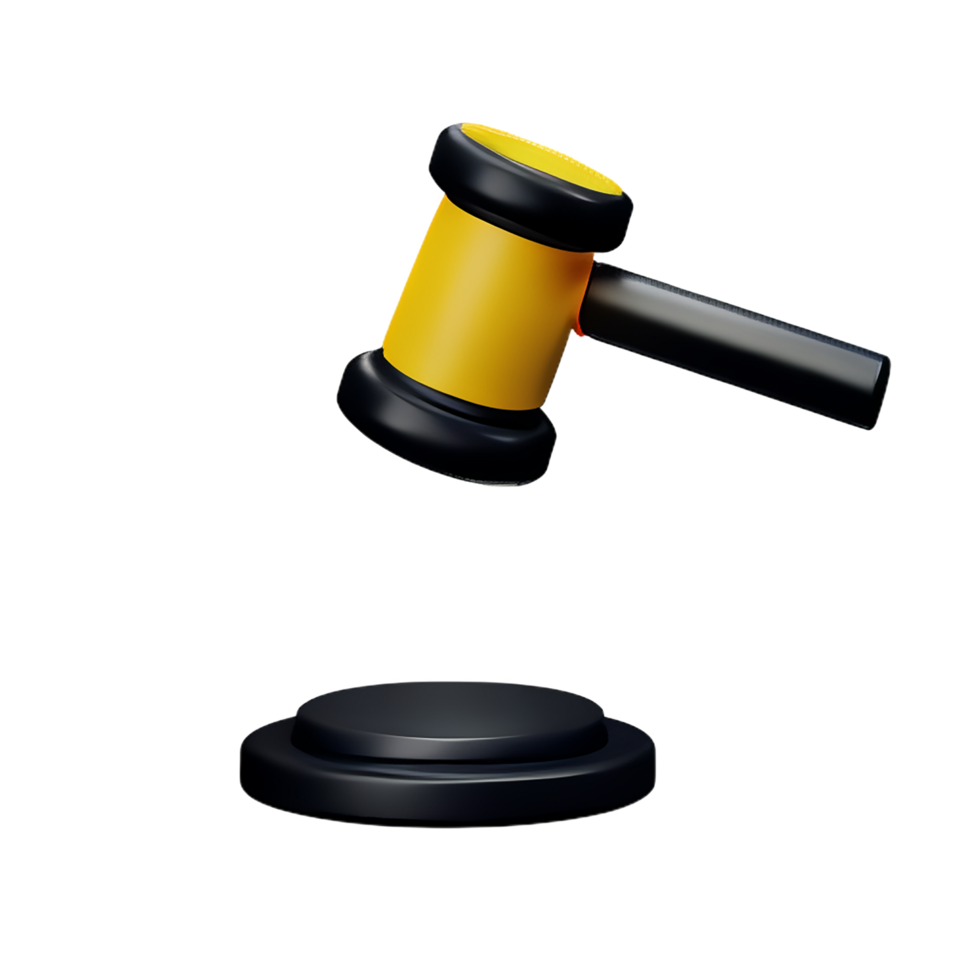 law 3d rendering icon illustration png