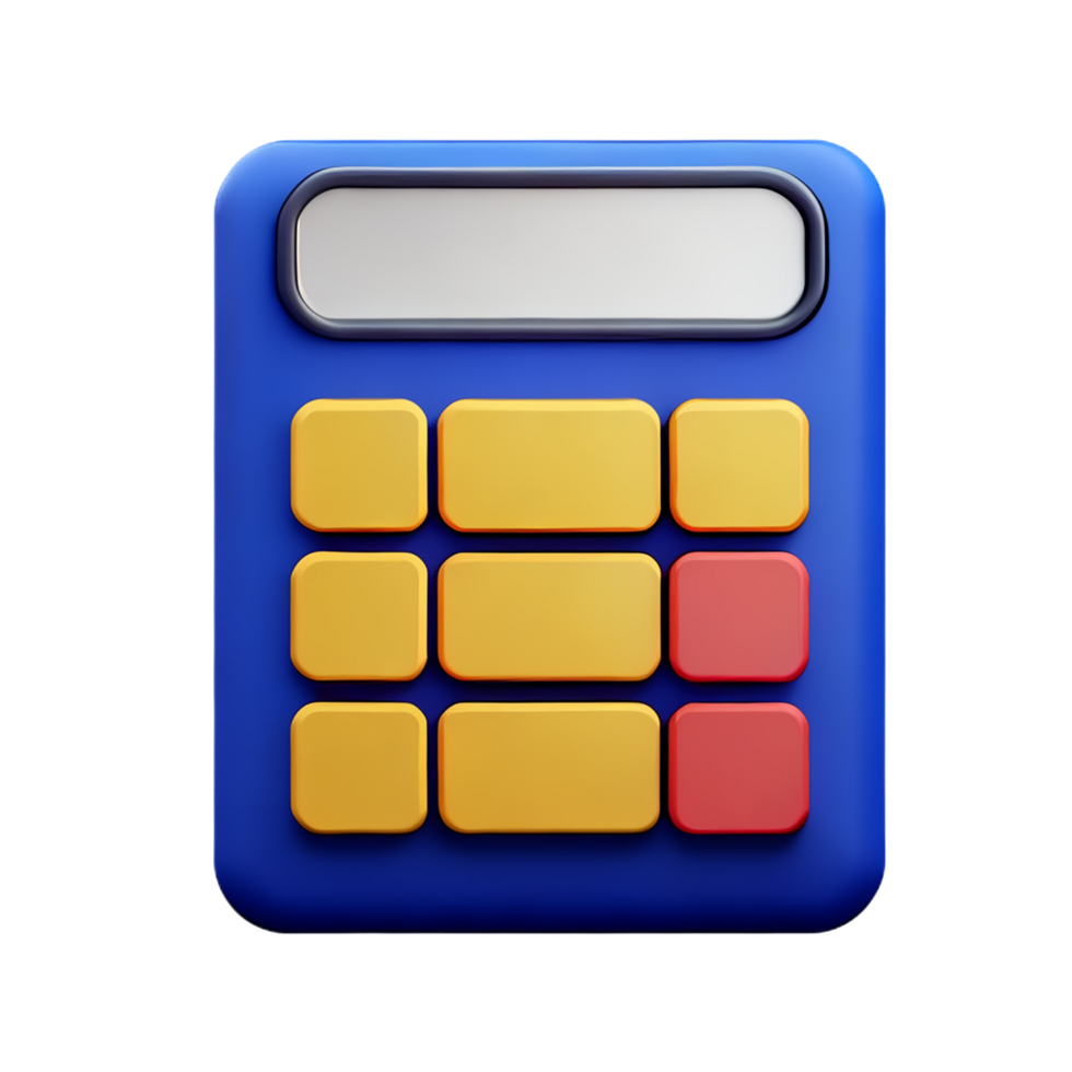 calculator 3d user interface icon png