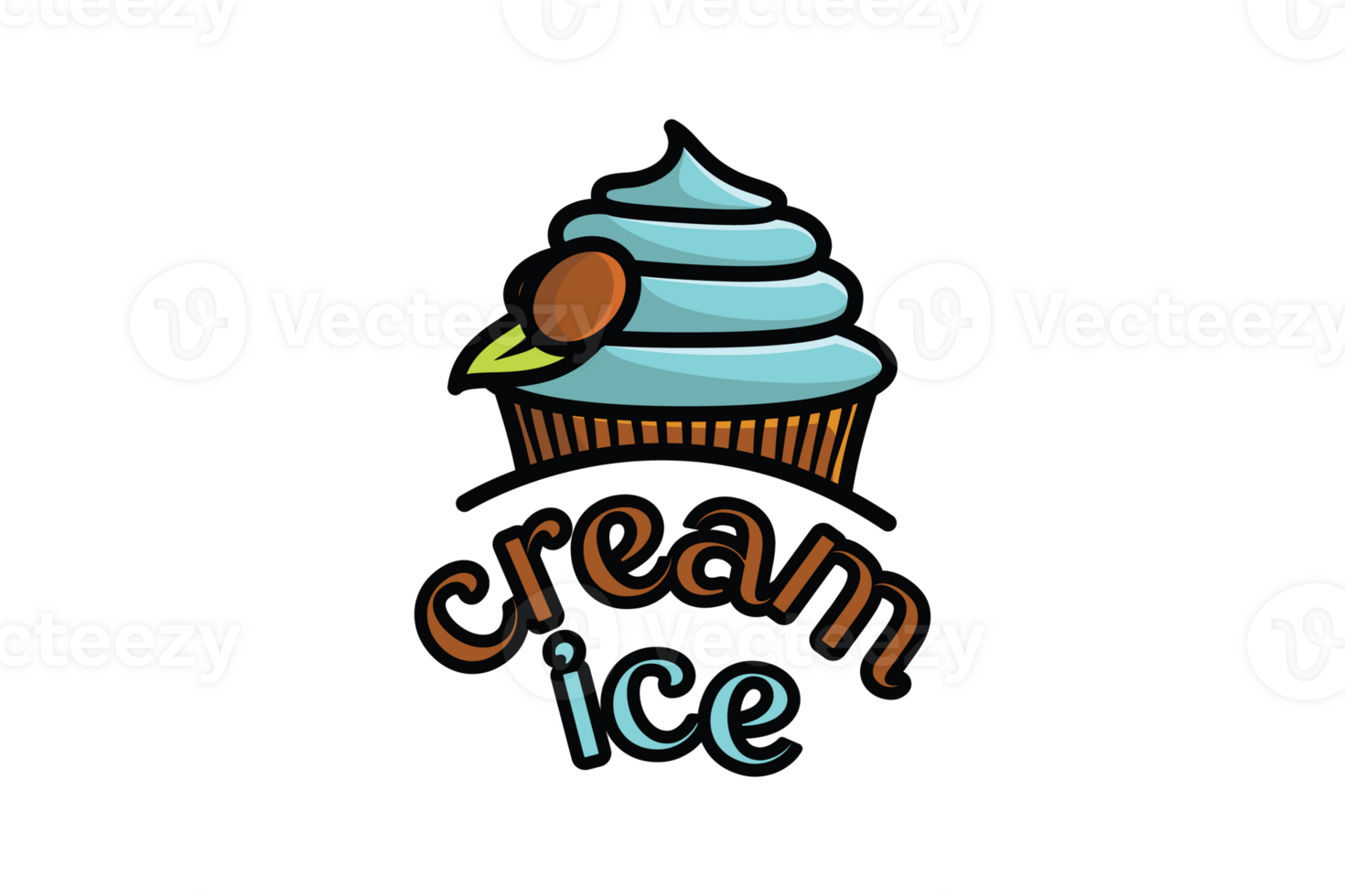 Summer Ice Cream Cup illustration. Summer food and ice cream object icon concept. Ice cream paper cup design.Summer Ice Cream combo icon logo design. png