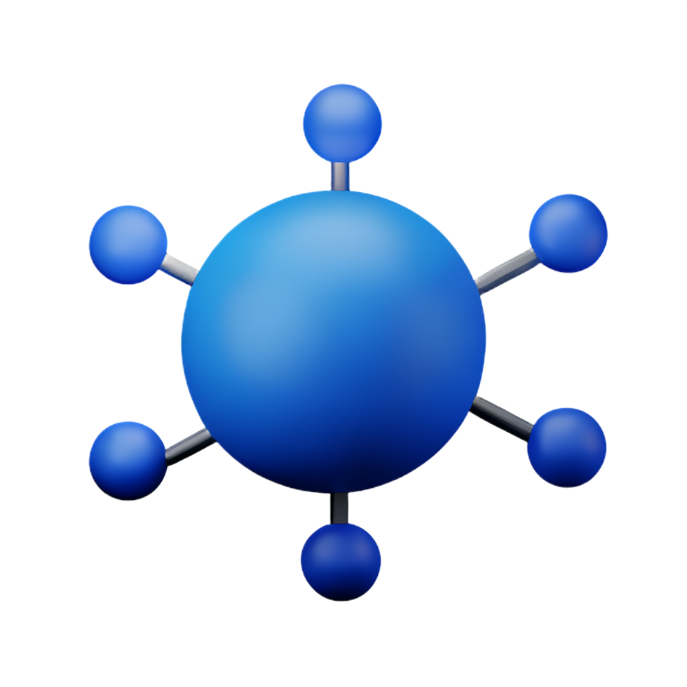 network 3d rendering icon illustration png
