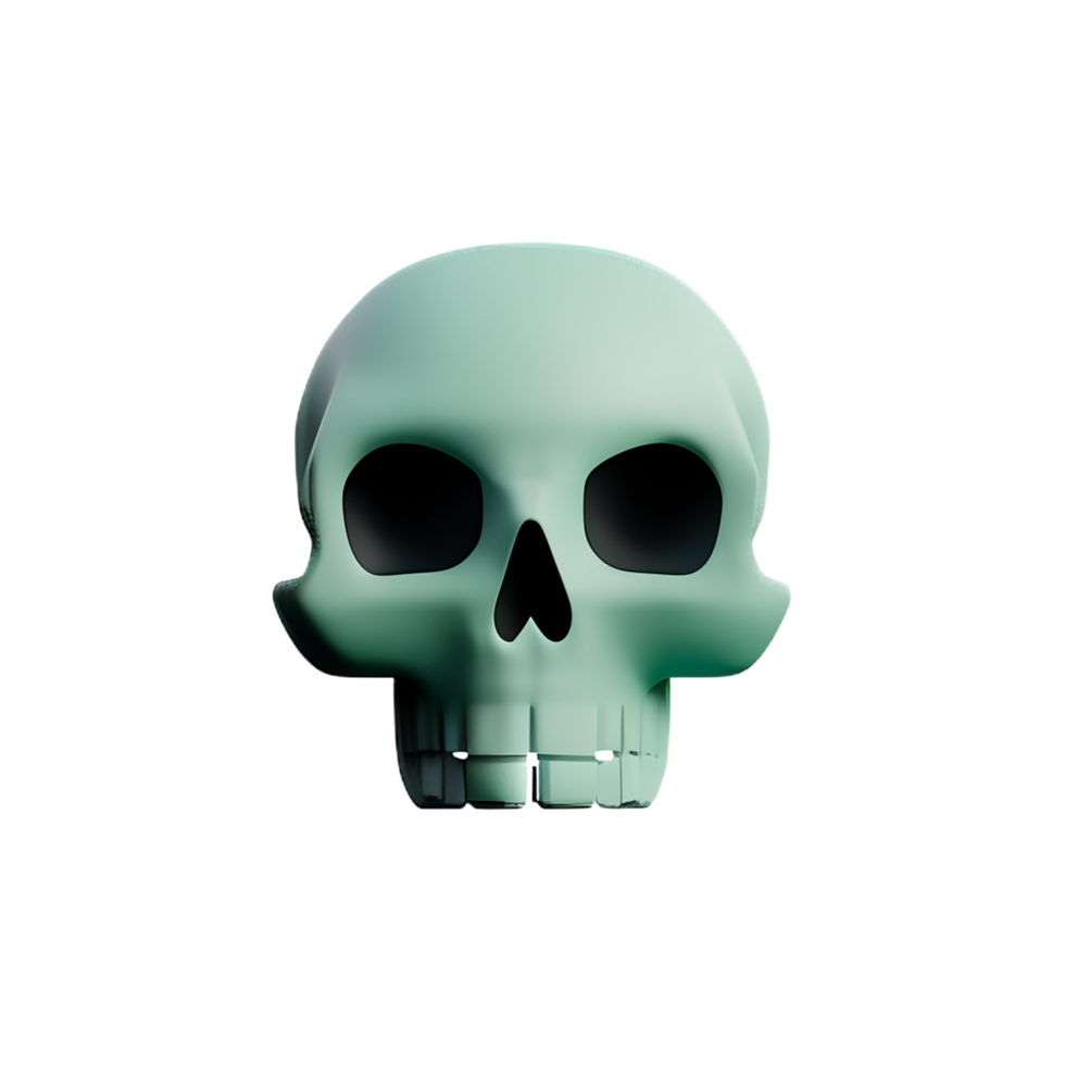 skull 3d icon illustration png