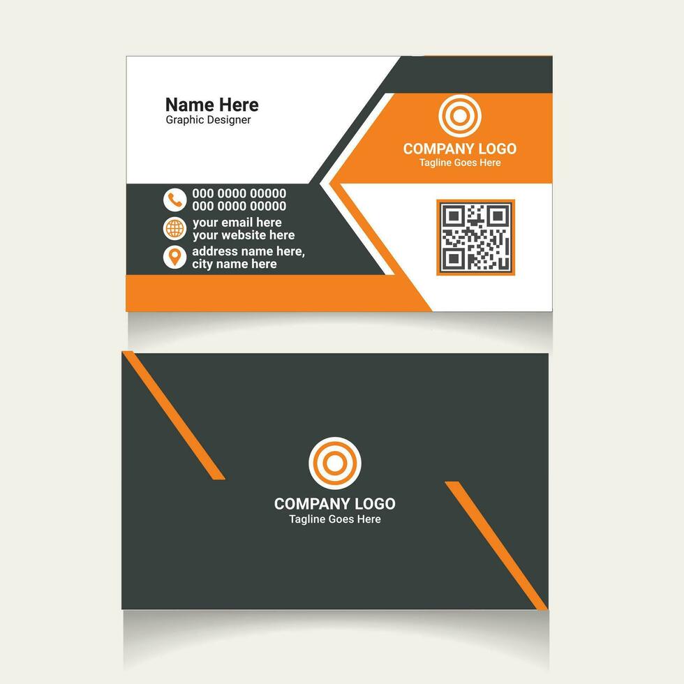 corporate business card design vector