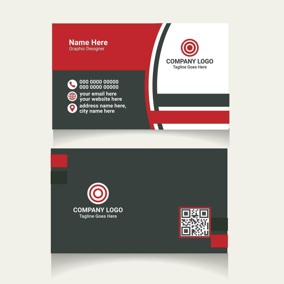 corporate business card design vector