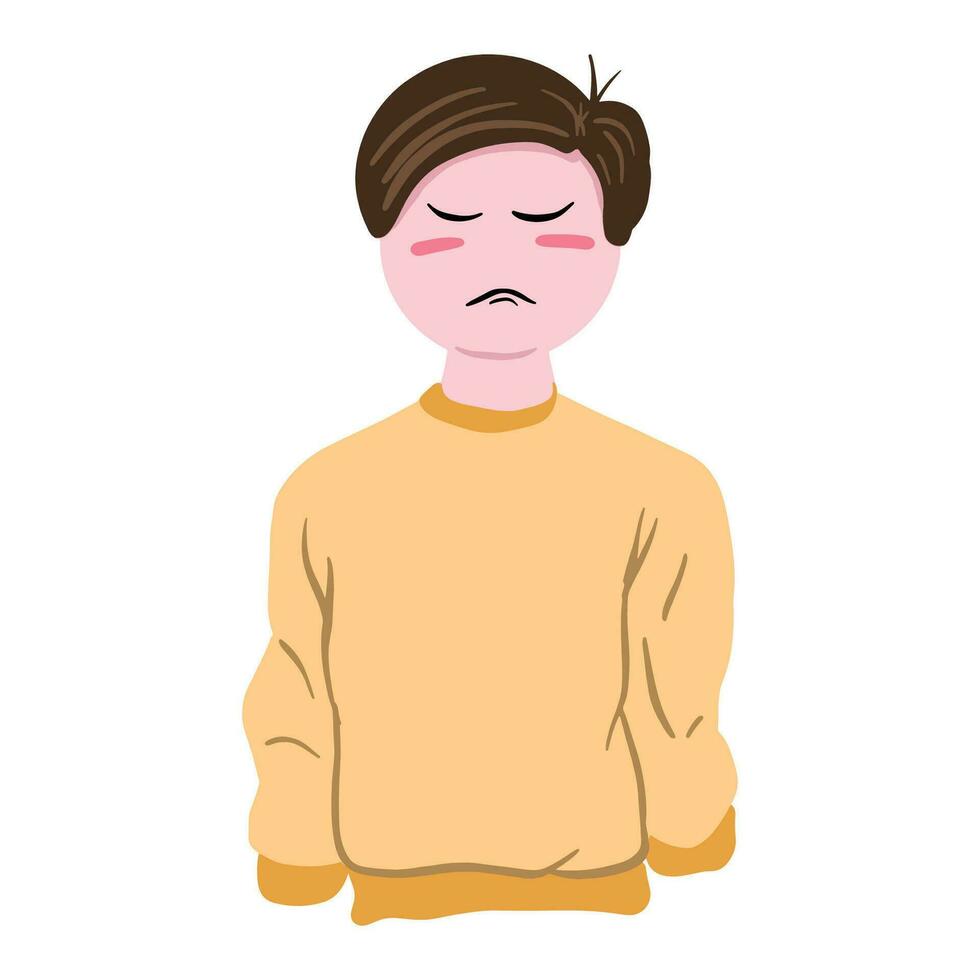 Casual Male Avatar, good for graphic resources, avatar on social media, apps, websites, sticker for merch and more. vector